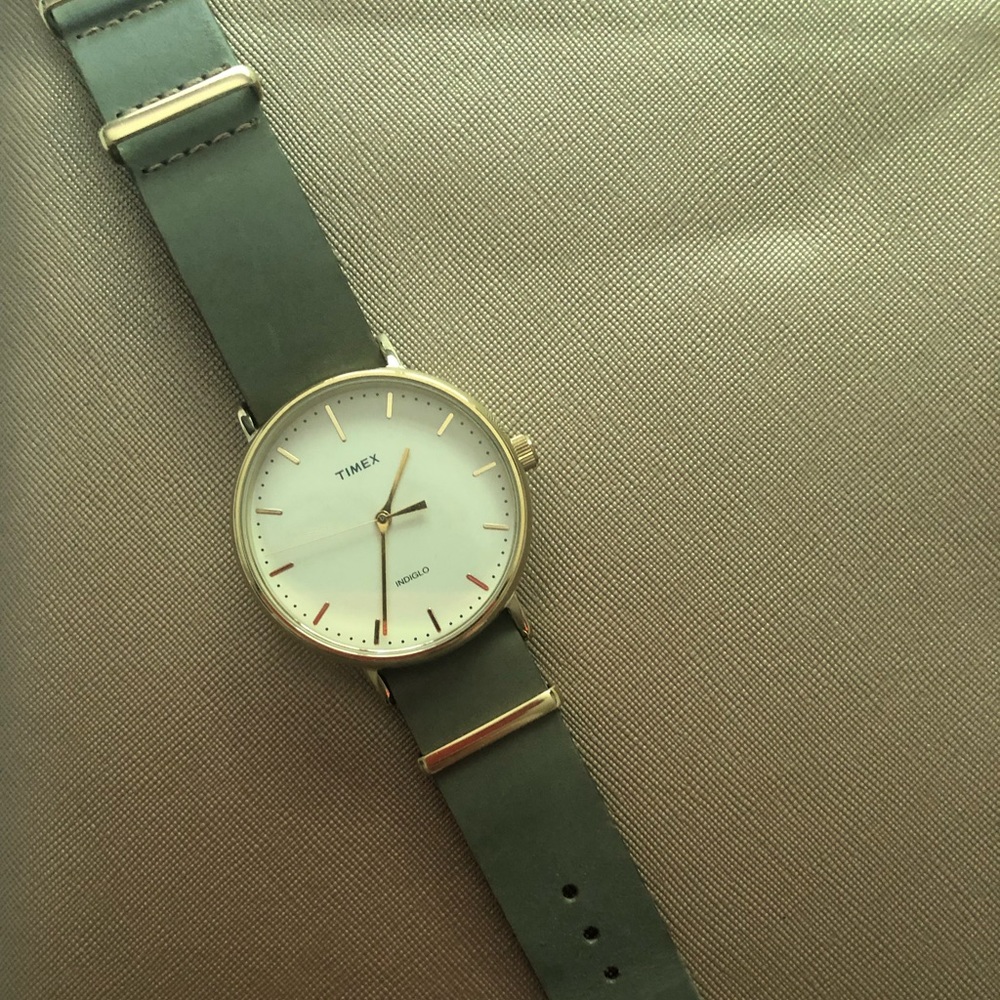 Genuine Leather 41mm Timex Watch
